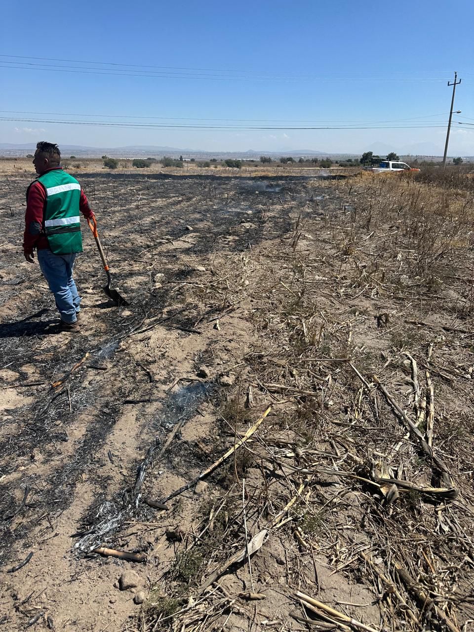 Atienden seis incendios en distintos puntos de Ixtenco; autoridades llaman a evitar&nbsp;quemas