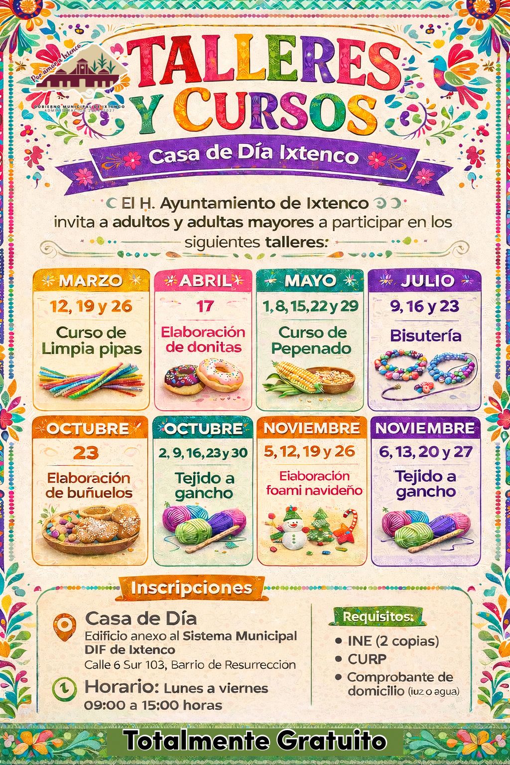 Casa de Día Ixtenco inicia actividades con talleres gratuitos para adultos y adultas&nbsp;mayores
