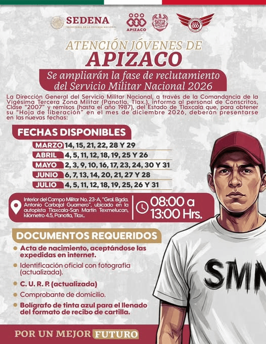 Atención jóvenes de&nbsp;Apizaco
