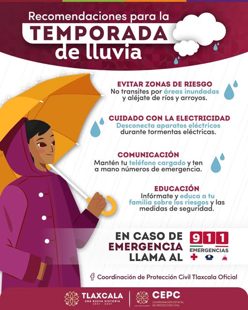 En temporada de lluvias sigue las recomendaciones: