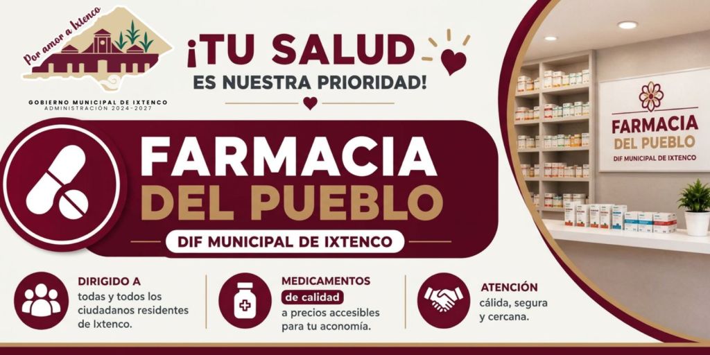 LA FARMACIA DEL PUEBLO SIGUE AL SERVICIO DE LAS FAMILIAS DE&nbsp;IXTENCO